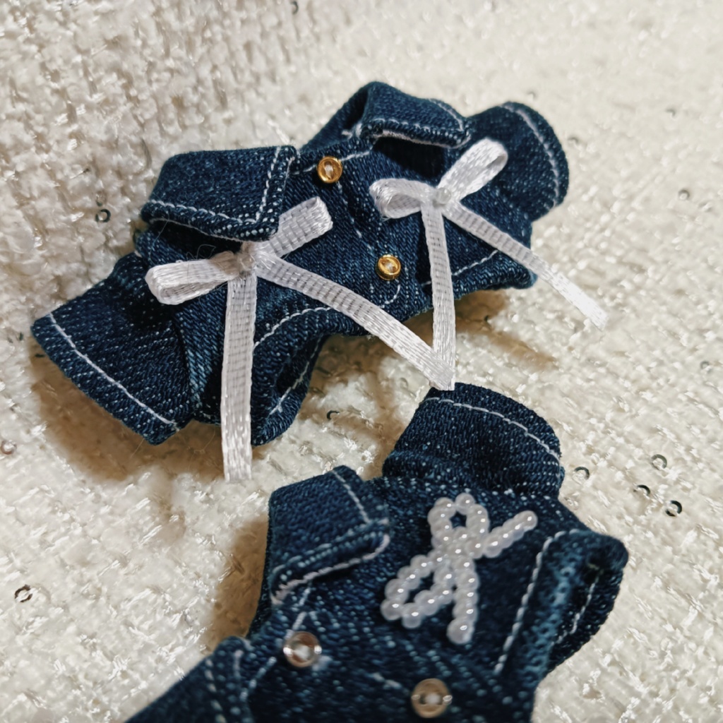 リボンデニムジャケット