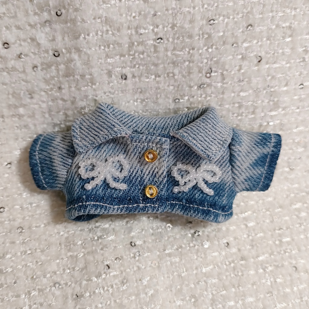 リボンデニムジャケット