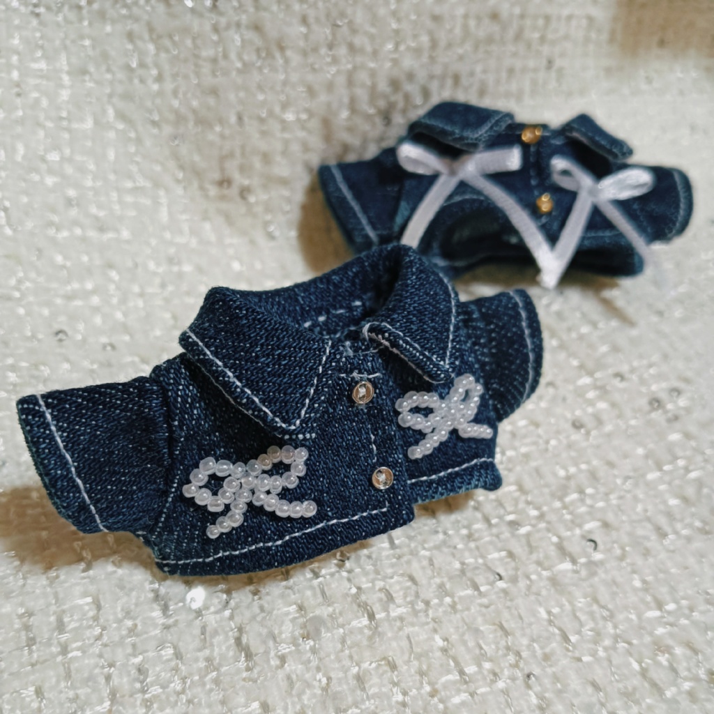 リボンデニムジャケット