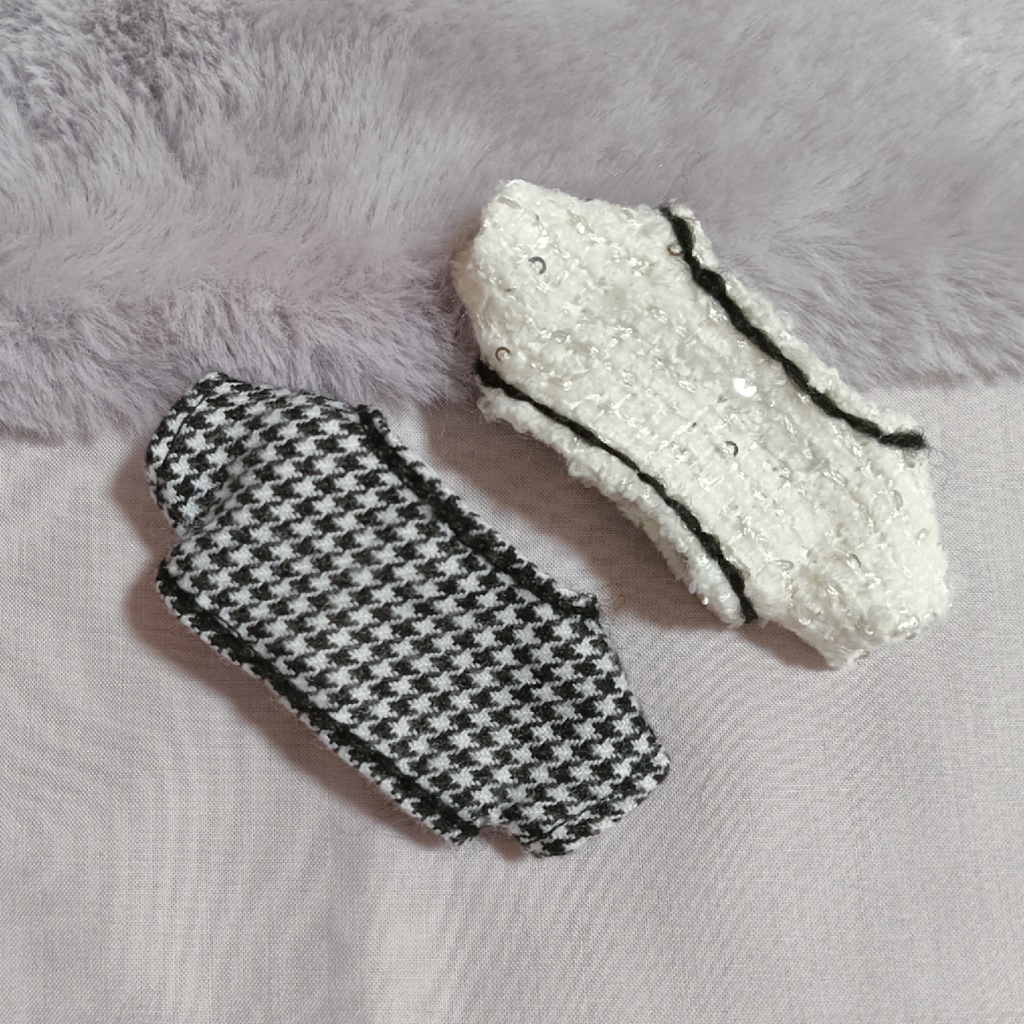 ノーカラーツイードジャケット