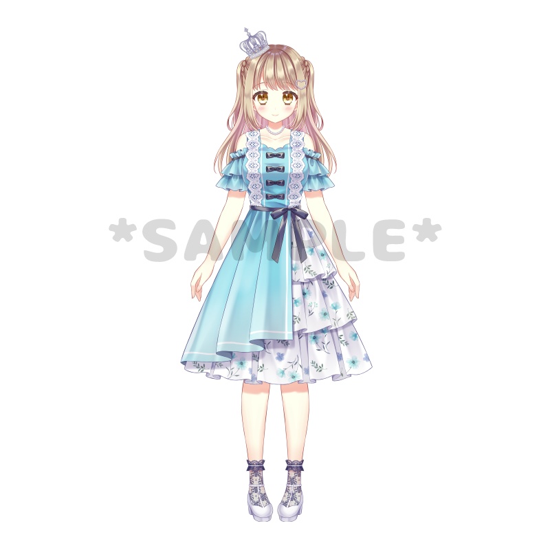 Live2D用パーツ分けイラストオーダーページ