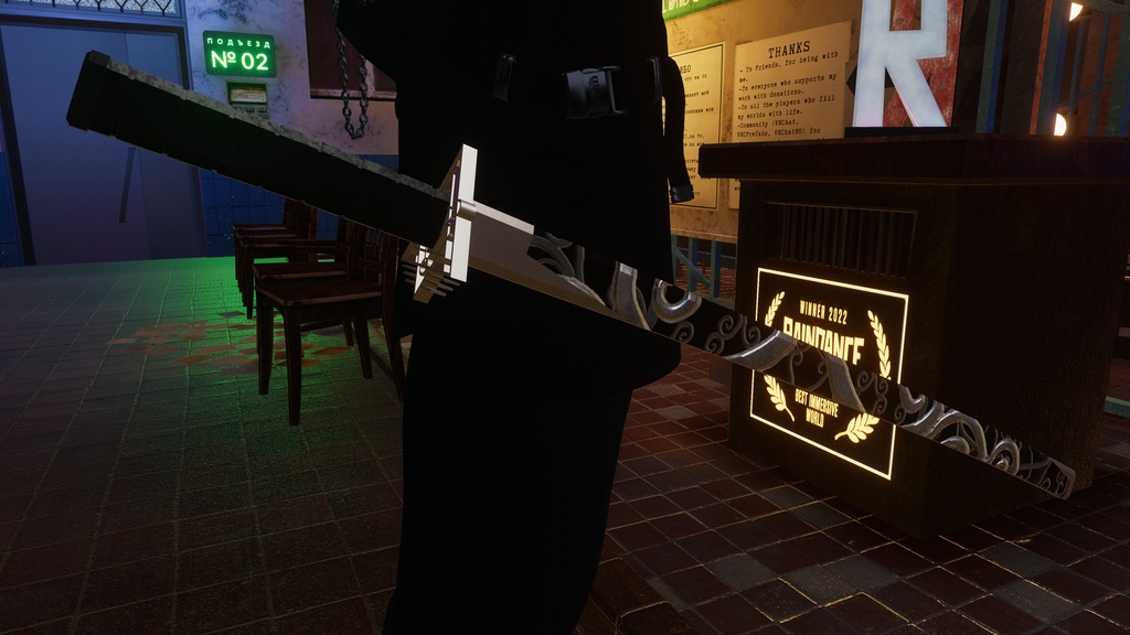 【オリジナル3Dモデル】Kokuyou -黒曜-【刀】VRChat想定【MA対応】