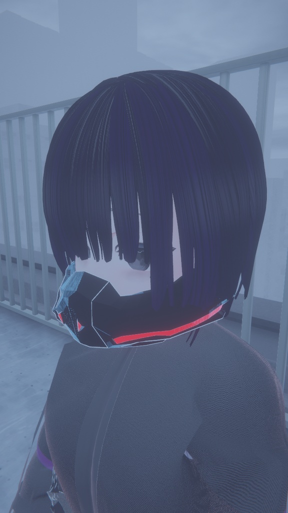 【無料】シンプルサイバーマスク 【VRchat想定】