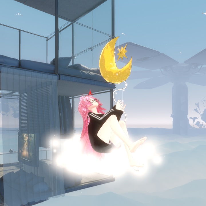 お月見バルーン(コライダージャンプギミック)【VRchat想定】
