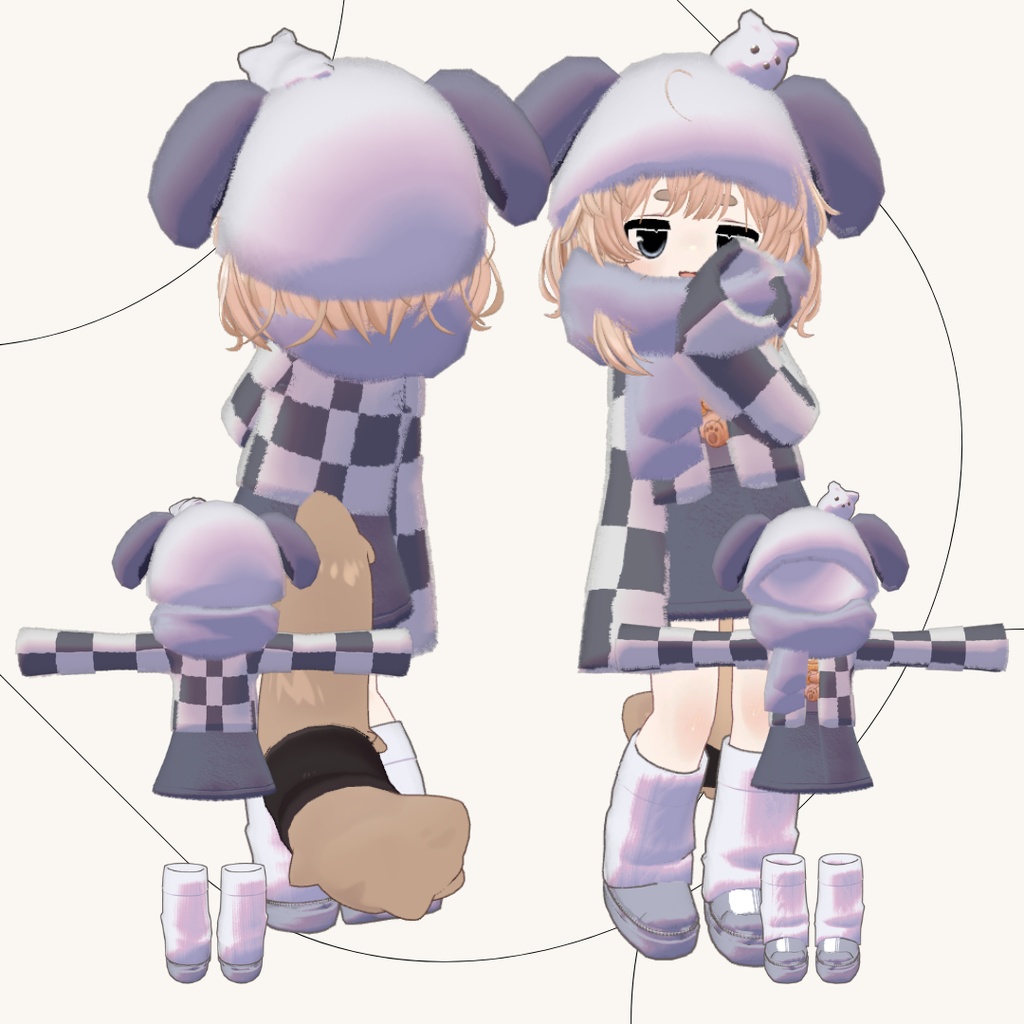 🐻018🐻【キプフェル対応】【まめフレンズ素体】