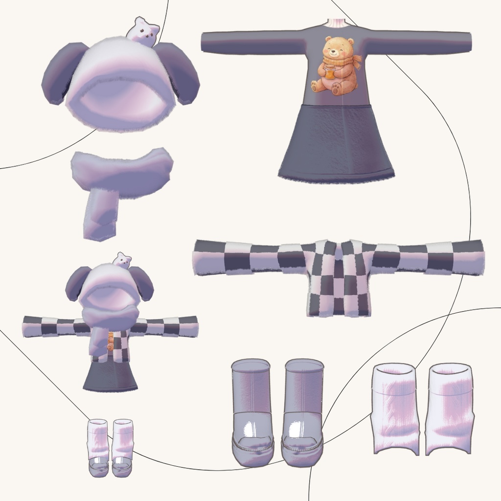 🐻018🐻【キプフェル対応】【まめフレンズ素体】