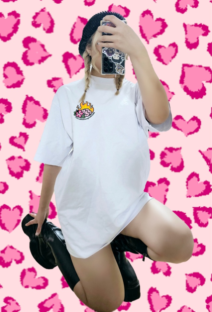 🧠脳みそ焼けてる系Tシャツ🌺