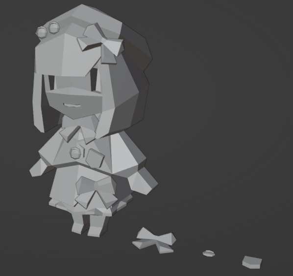 【無料配布】【3Dモデル】鈴原るるのちびキャラ【鈴原るる】