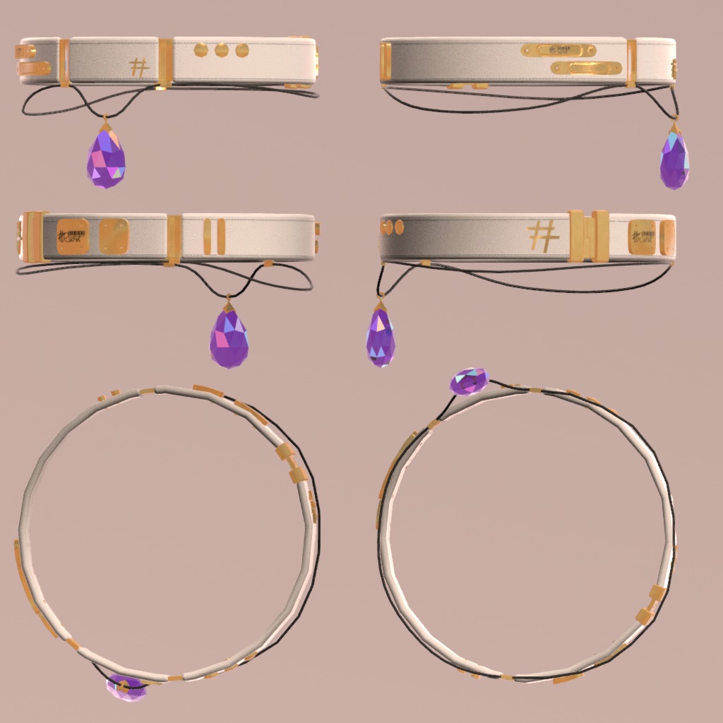 非実在系ブランド#distributRachel製レザーチョーカー