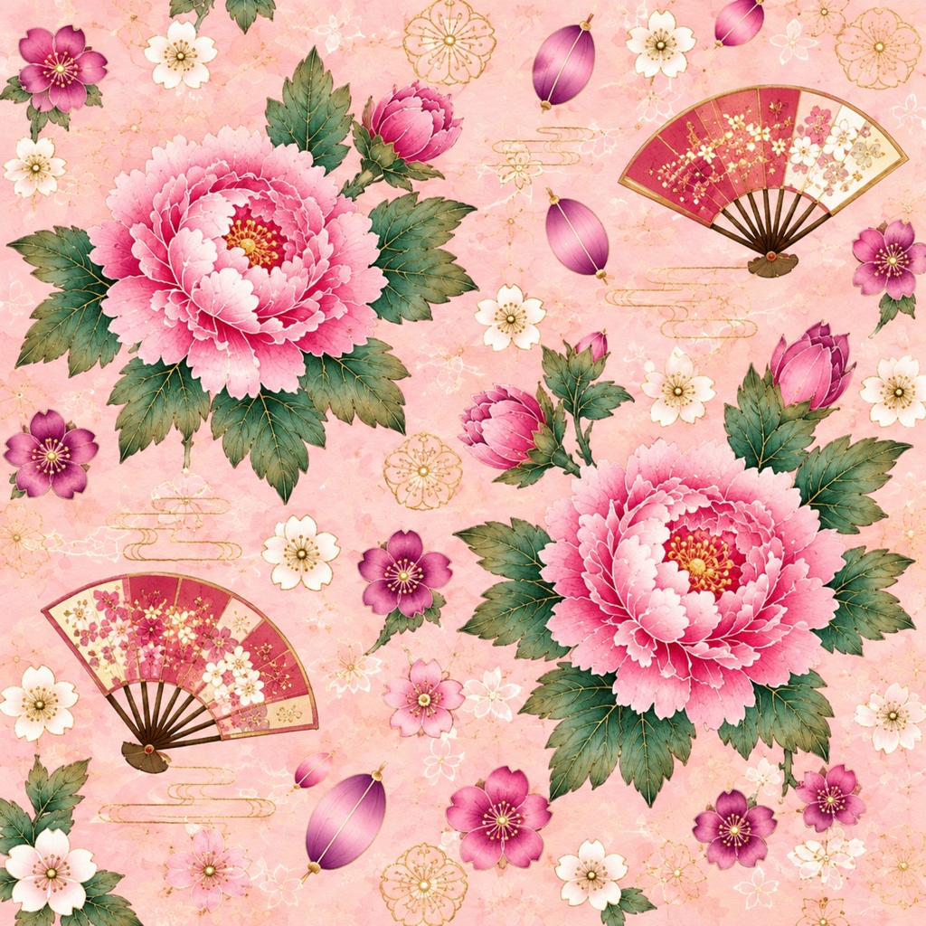 和柄 雅花 -MIYABI HANA- 和モダン デザインペーパー 12枚セット