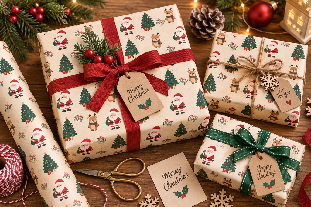 かわいいクリスマス デジタルペーパー 9枚セット|サンタ・トナカイ・ツリー|Christmas Pattern
