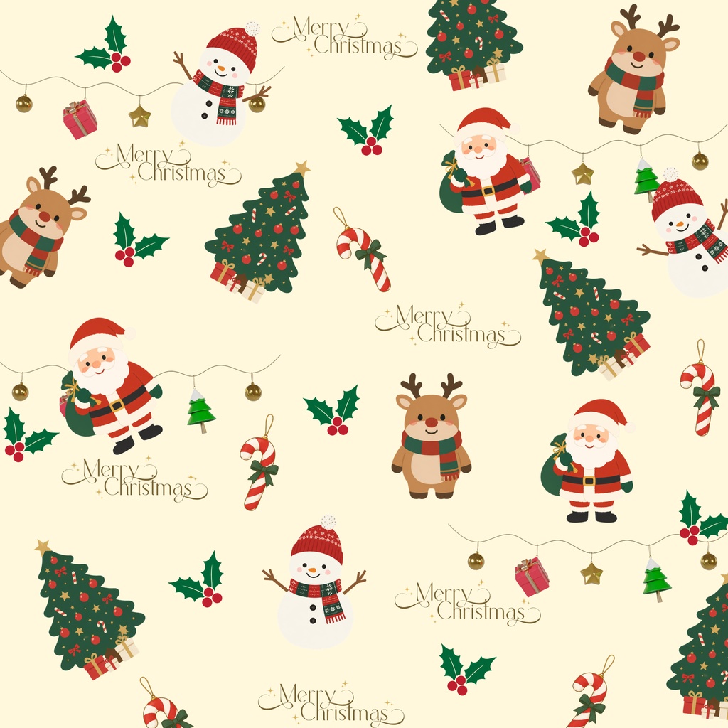 ほっこりクリスマス&柴犬 デジタルペーパー 9枚セット|Christmas Pattern Paper