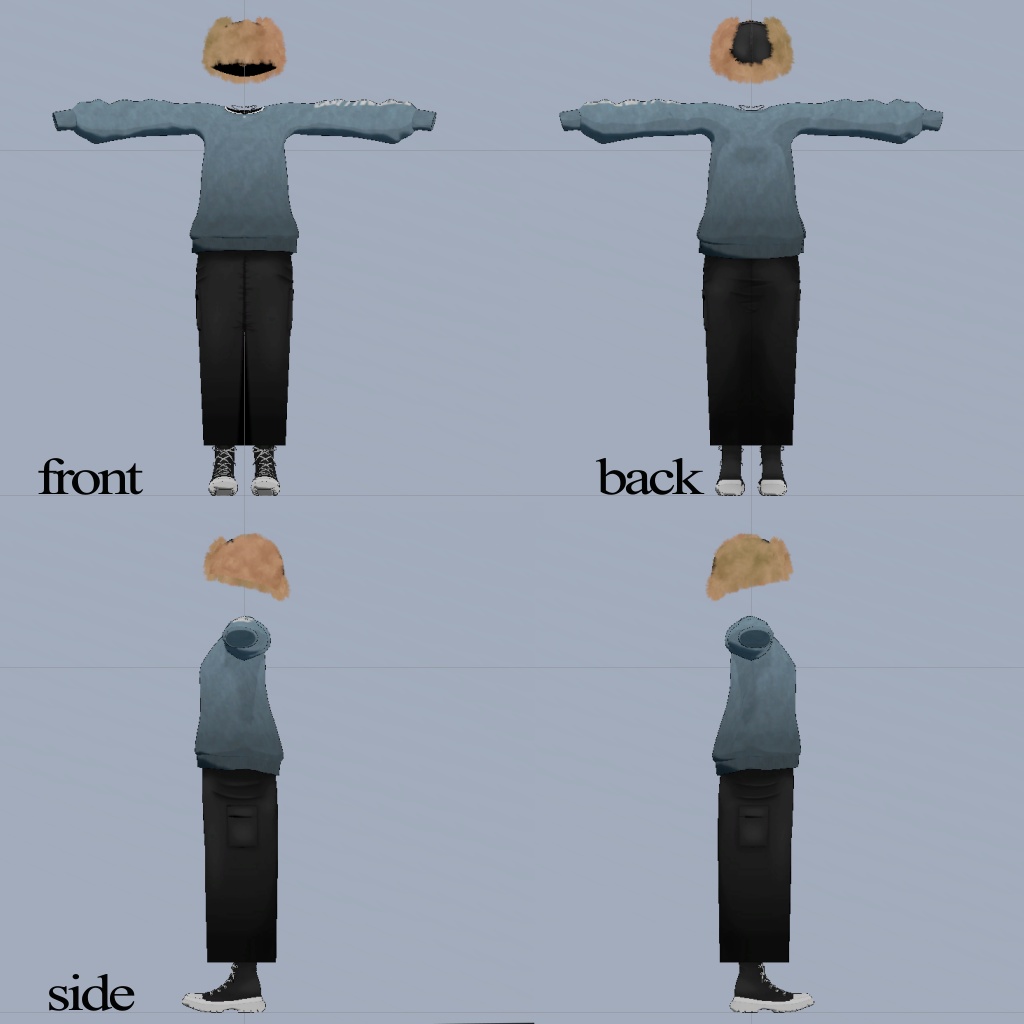 KNIT_styling / VRchatアバター用ウェア(.stアバター/一色晴.桝花蒼対応)