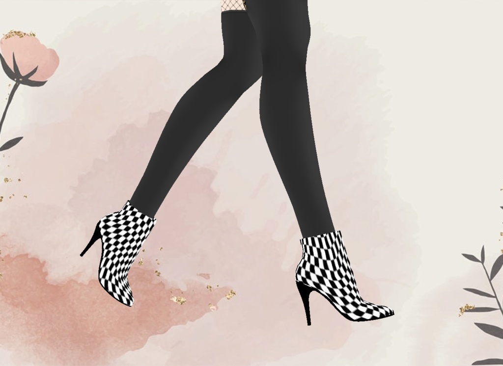 Vroid Checkered Heels