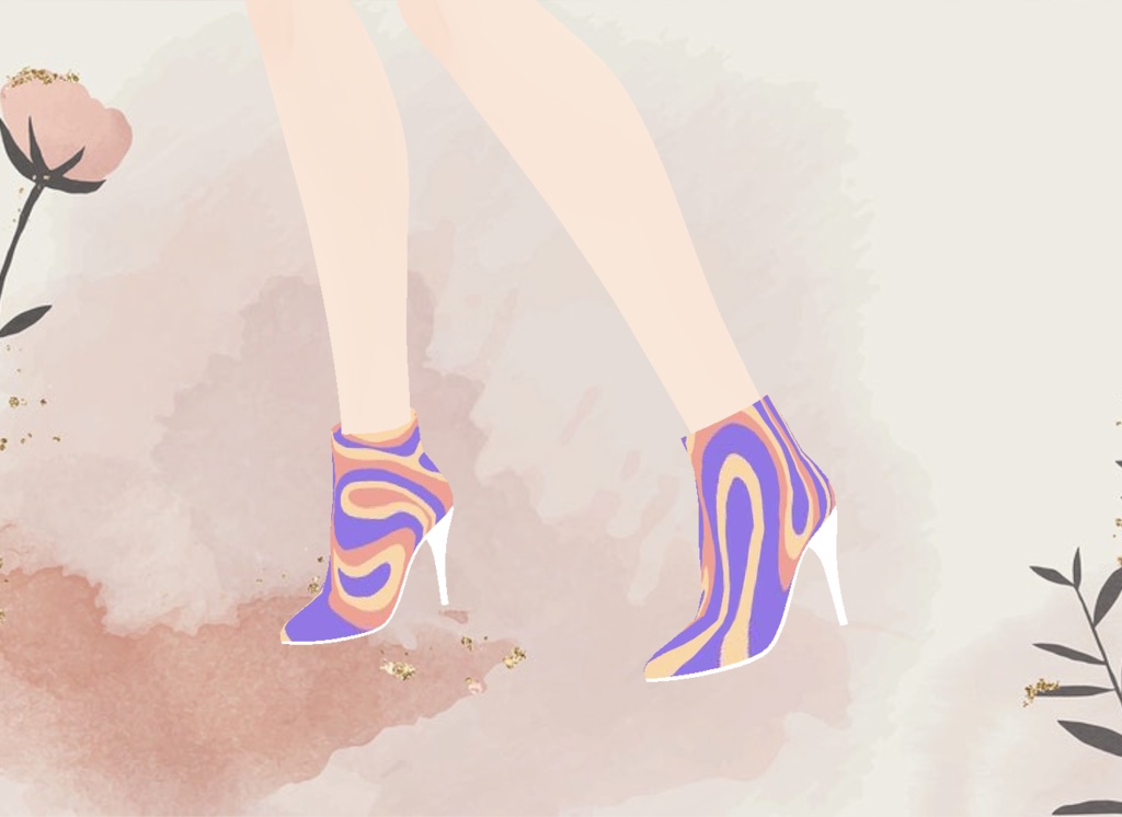 90s Color Swirl Heels