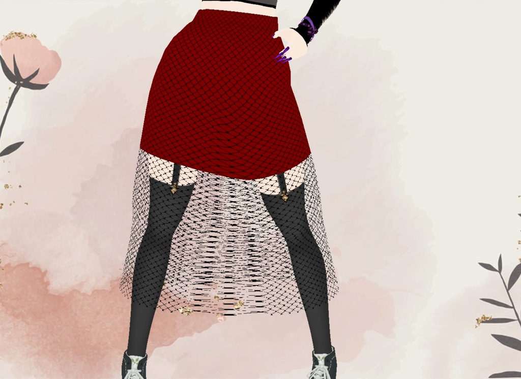 Red (Fish)net Skirt! {Long and short}