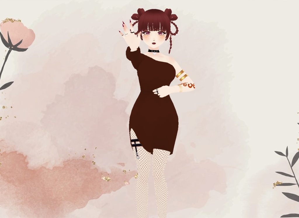 Dark Off The Shoulder Dress! (Model not included!)