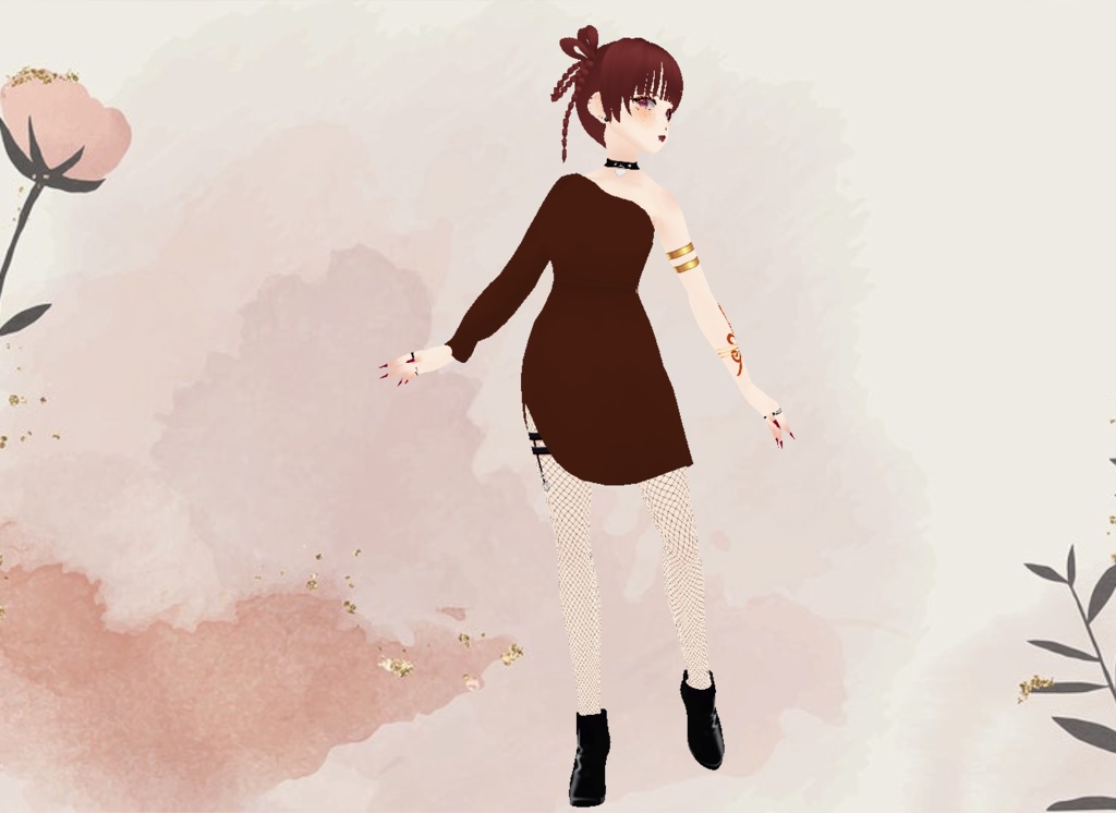 Dark Off The Shoulder Dress! (Model not included!)