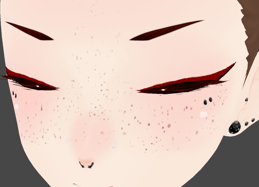 Red/Brown Eyeline/Liner set with eyelashes!