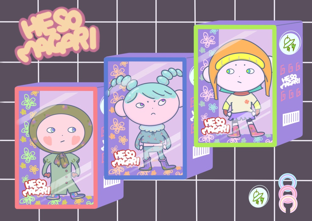ステッカーA（BIG size）【HESOMAGARI】