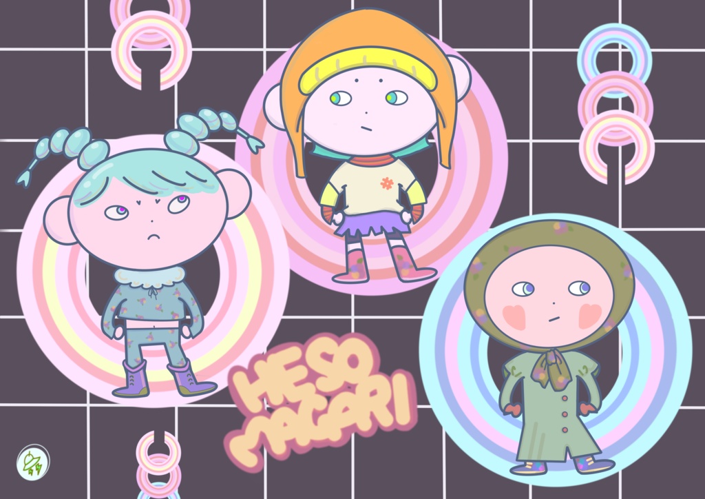ステッカーＢ（BIG size）【HESOMAGARI】