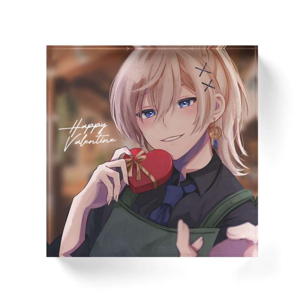 狐宮蒼司|ボイス公開記念グッズ-アクリルブロック ver.バレンタイン2024
