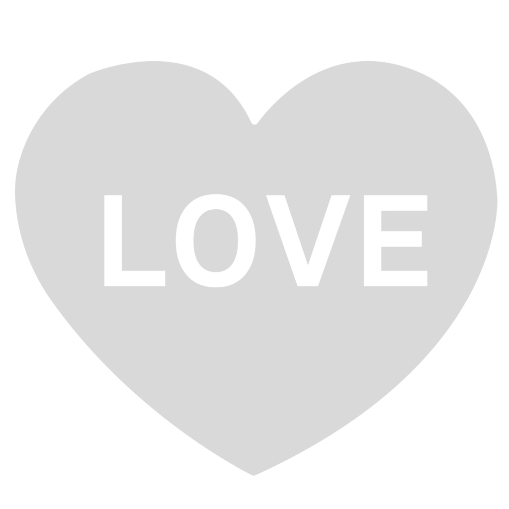 くすみカラー♡LOVEハート素材 6色セット(透過PNG)