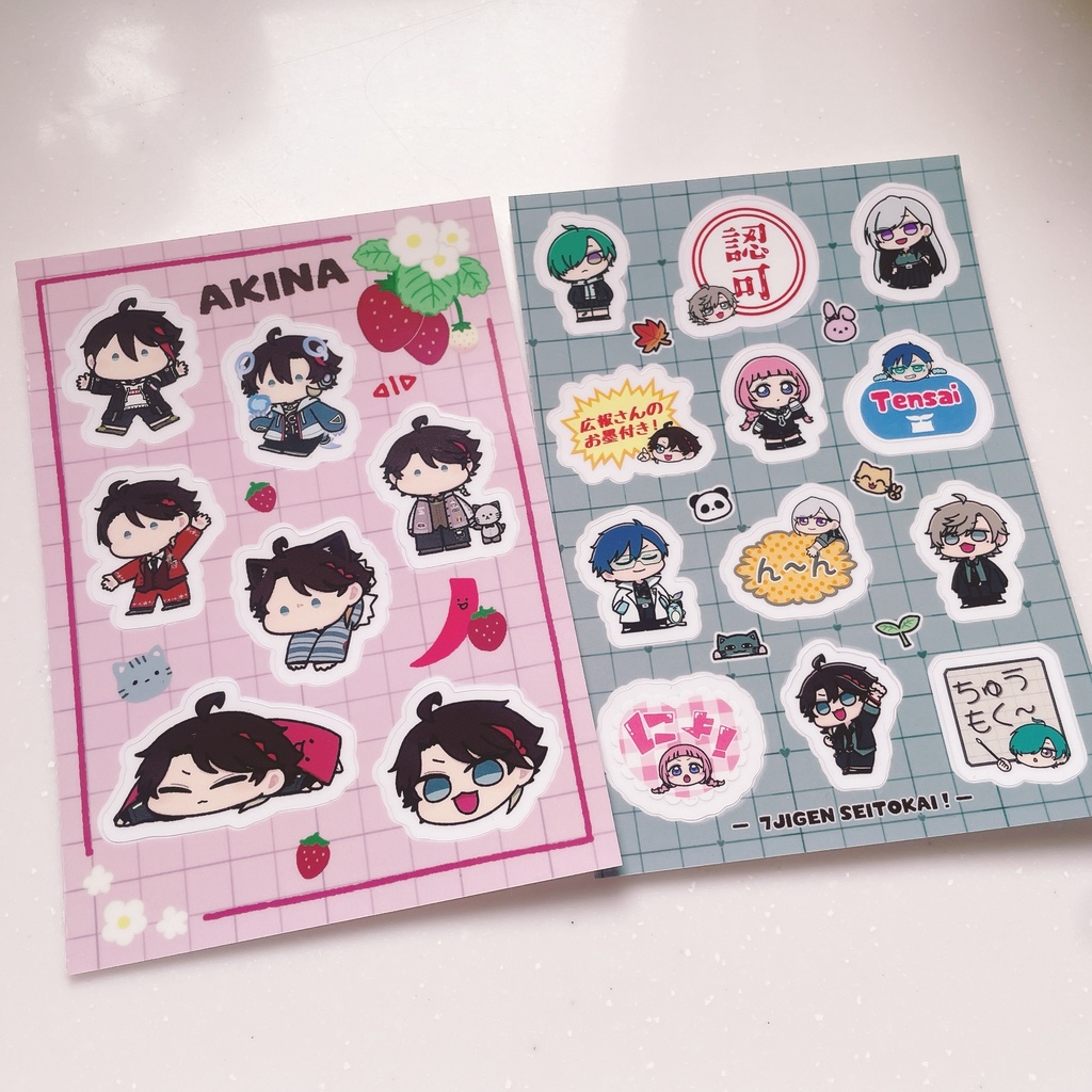 【非公式】ハーフカットステッカー(七次元生徒会・三枝明那)