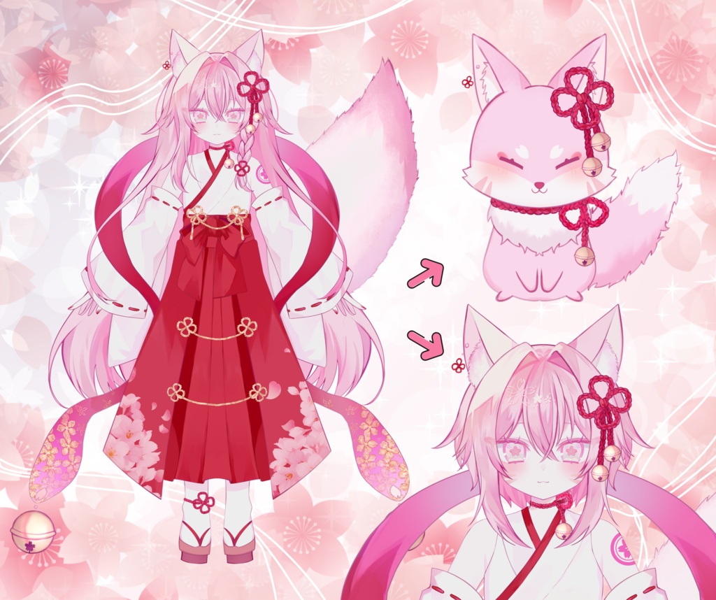 【限定1点/VTS対応】桜狐ちゃん【おまけ付き】