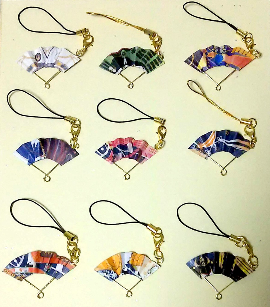 刀剣乱舞ミニ扇・ピアス ・イヤリング ・観賞用ストラップ