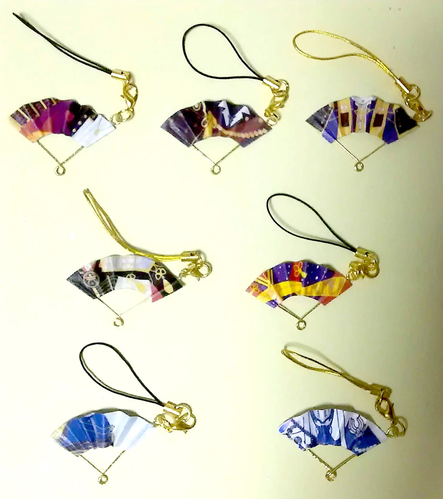 刀剣乱舞ミニ扇・ピアス ・イヤリング ・観賞用ストラップ