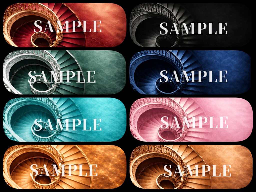 ゴシック×ヴィクトリアン素材|螺旋階段クラシック背景セット【全46枚】YouTubeサムネイルサイズ|商用利用OK