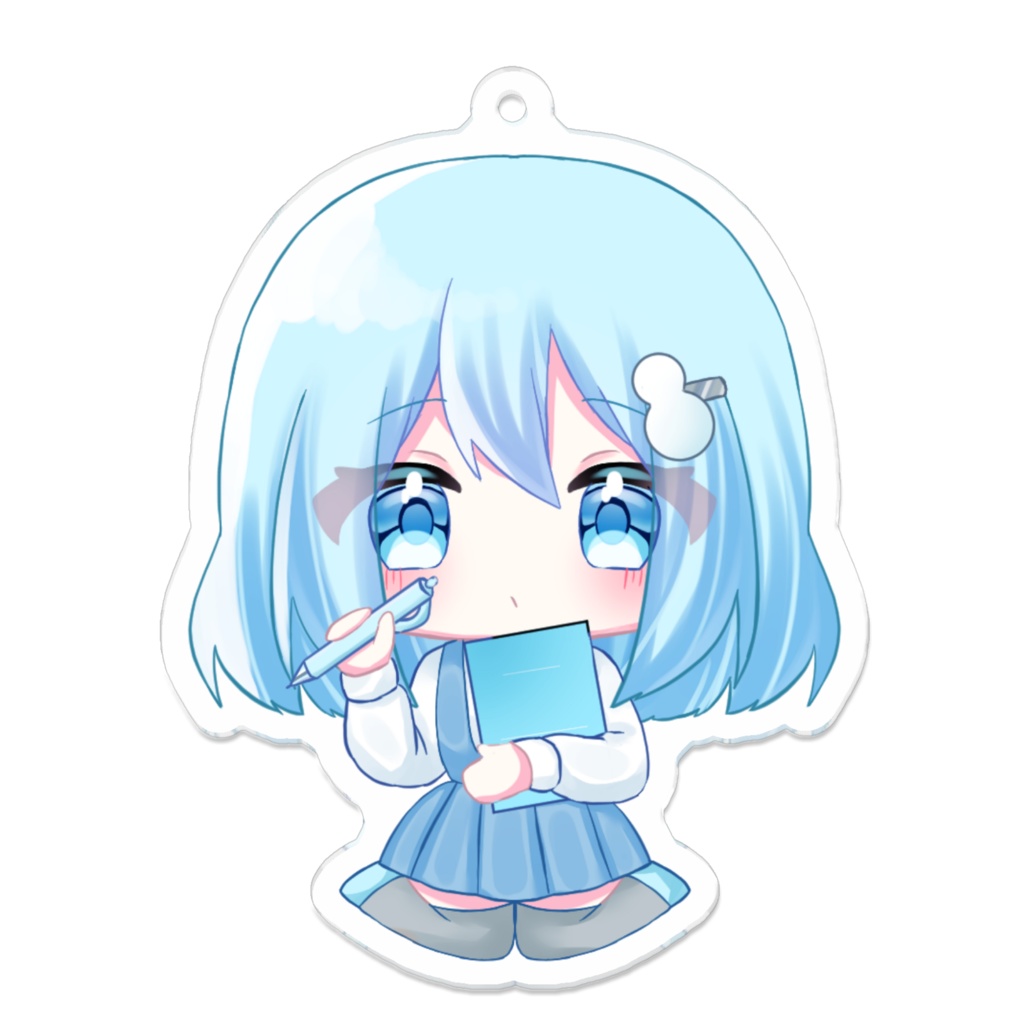 アクリルキーホルダー 水色髪の女の子