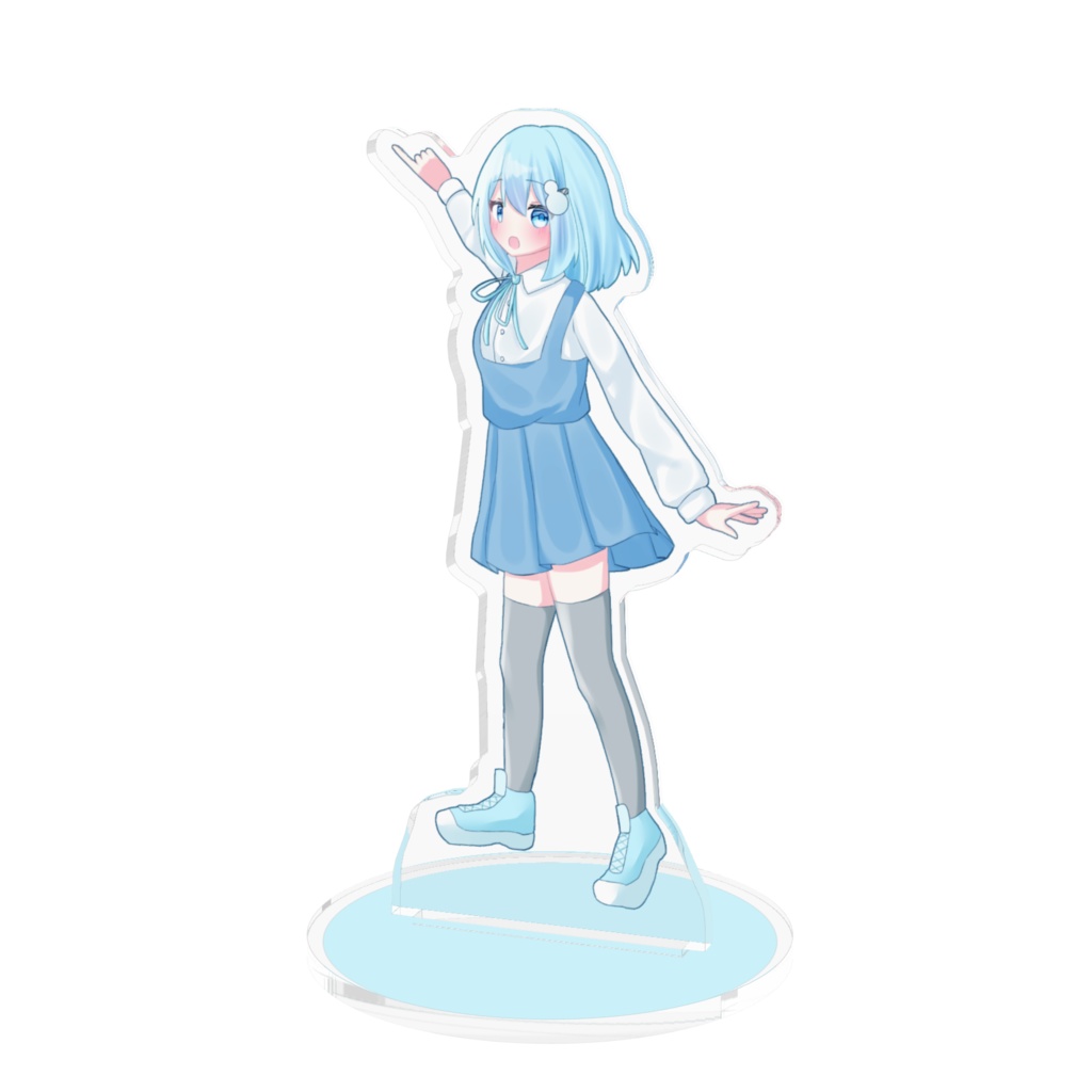 アクリルスタンド 水色髪の女の子