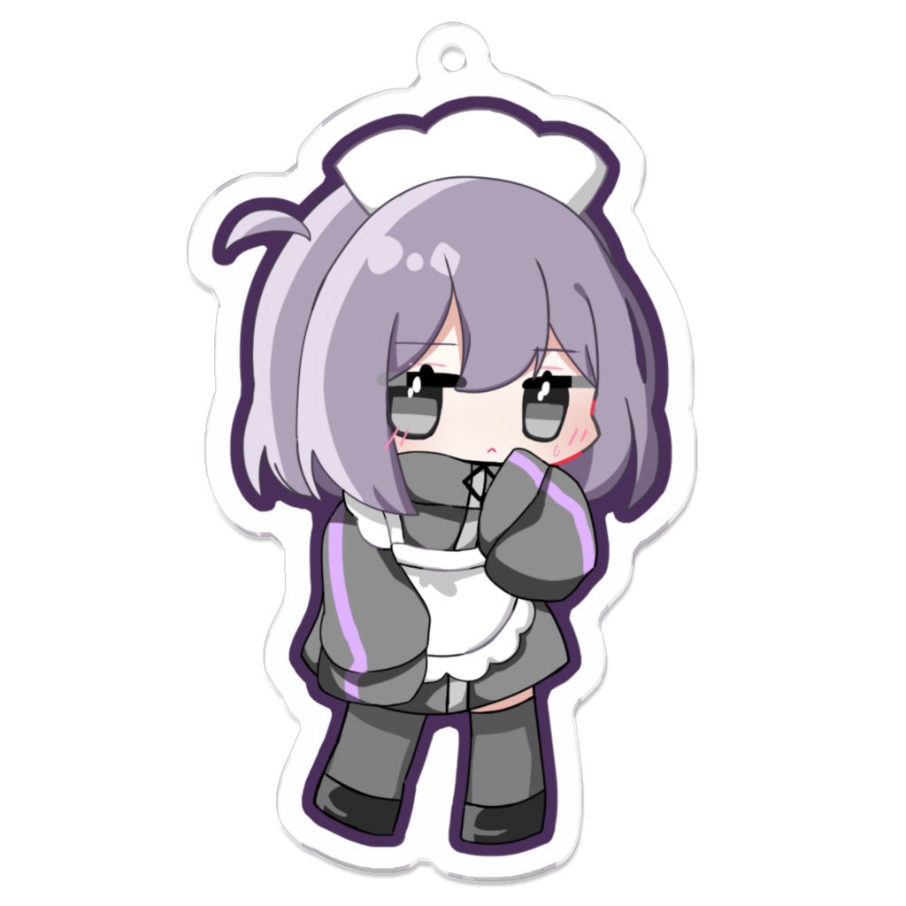 アクリルキーホルダー 紫髪の女の子