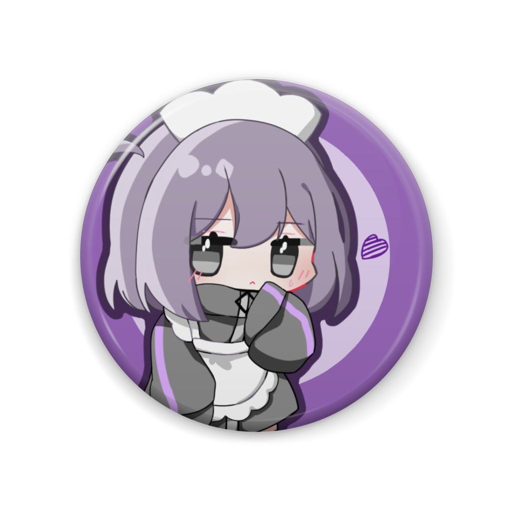 缶バッジ 紫髪の女の子