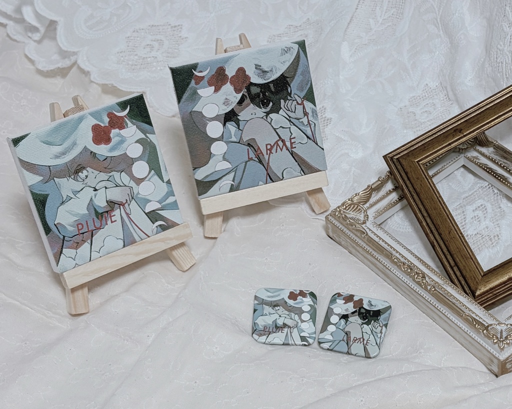 プリュイとラルムの缶バッジ