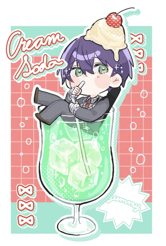 くりーむそーだのステッカー