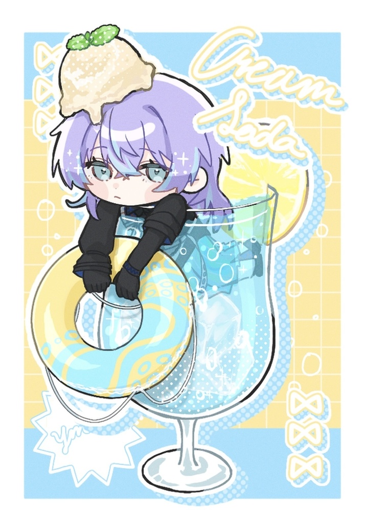 くりーむそーだのステッカー