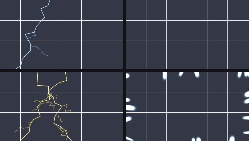 【TRPG素材】ココフォリア用 電撃・氷結APNG素材集 5種|稲妻(青/紫/黄)・氷の結晶《無料版あり》
