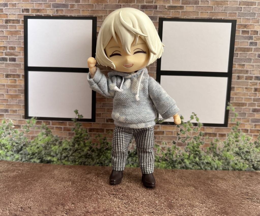 ねんどろいどどーるサイズ　パンツ(千鳥格子）