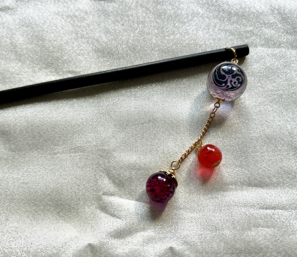 刀紋入り レジン製かんざし