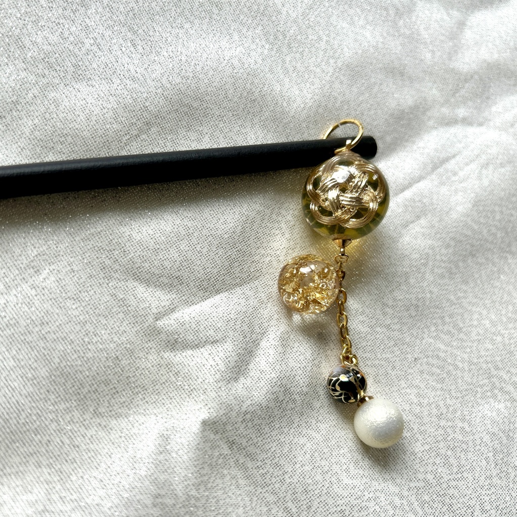 刀紋入り レジン製かんざし