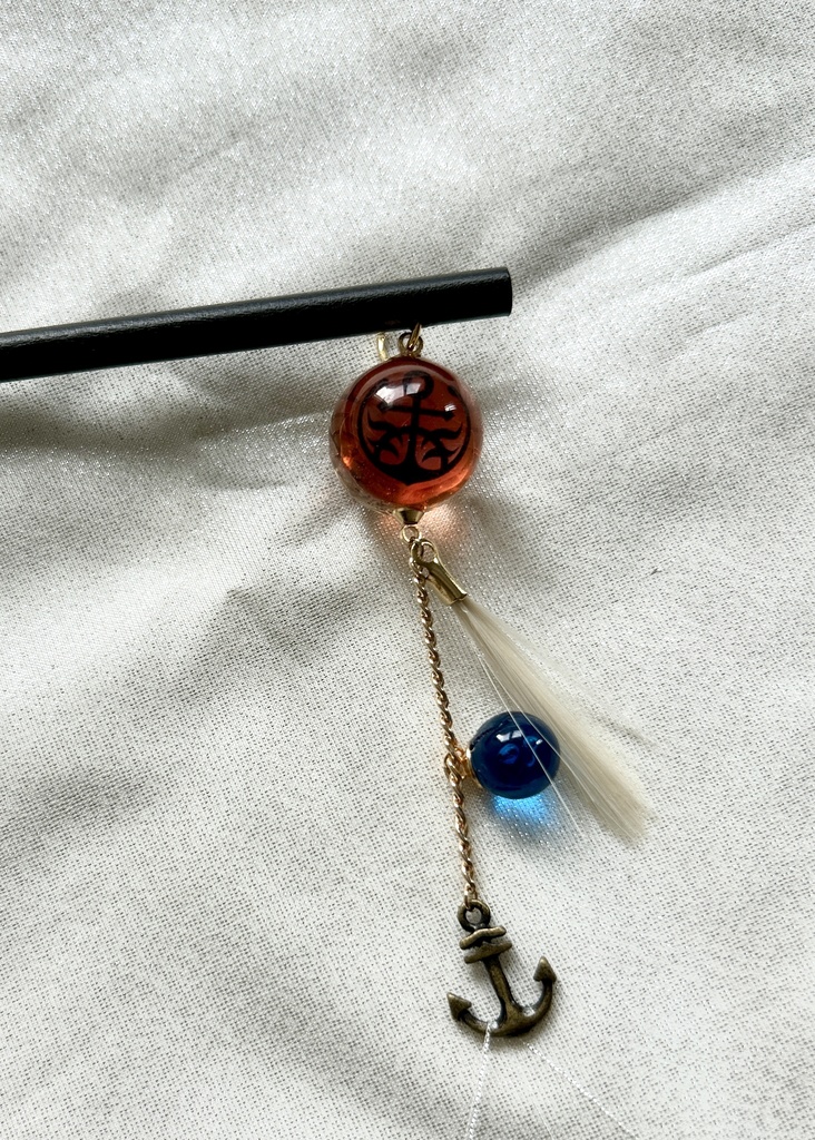 刀紋入り レジン製かんざし