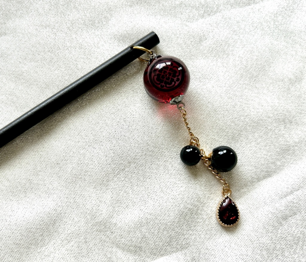 刀紋入り レジン製かんざし