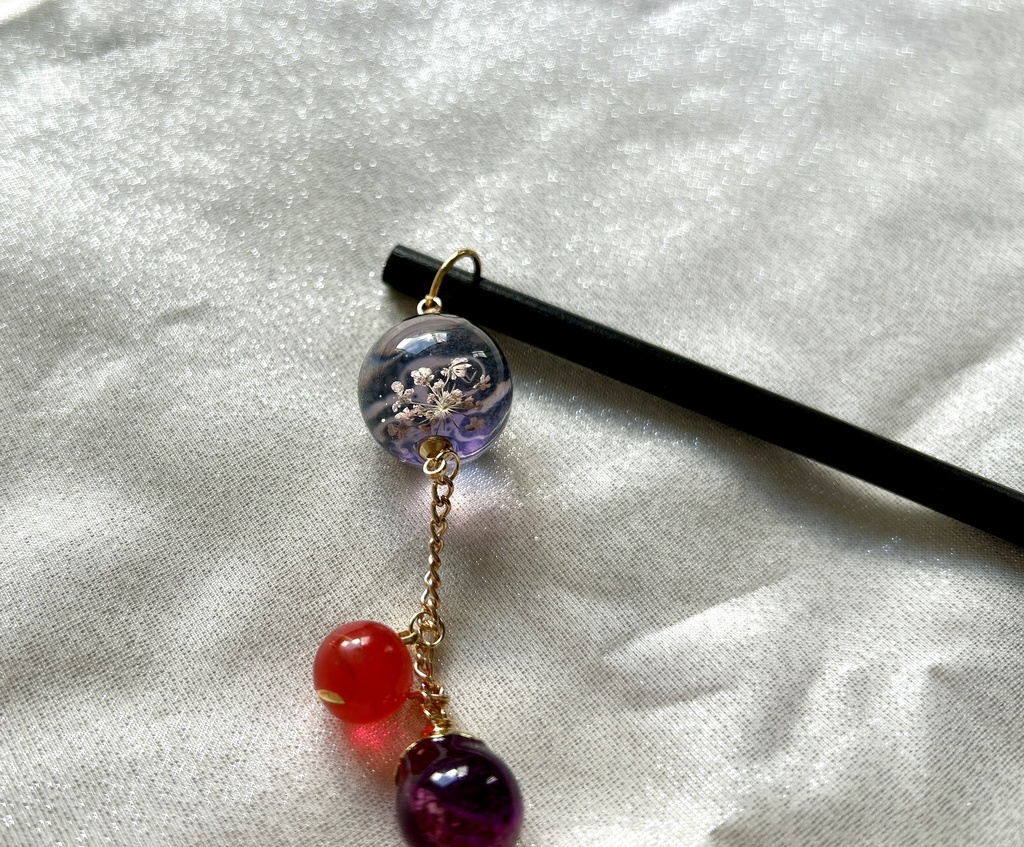 刀紋入り レジン製かんざし