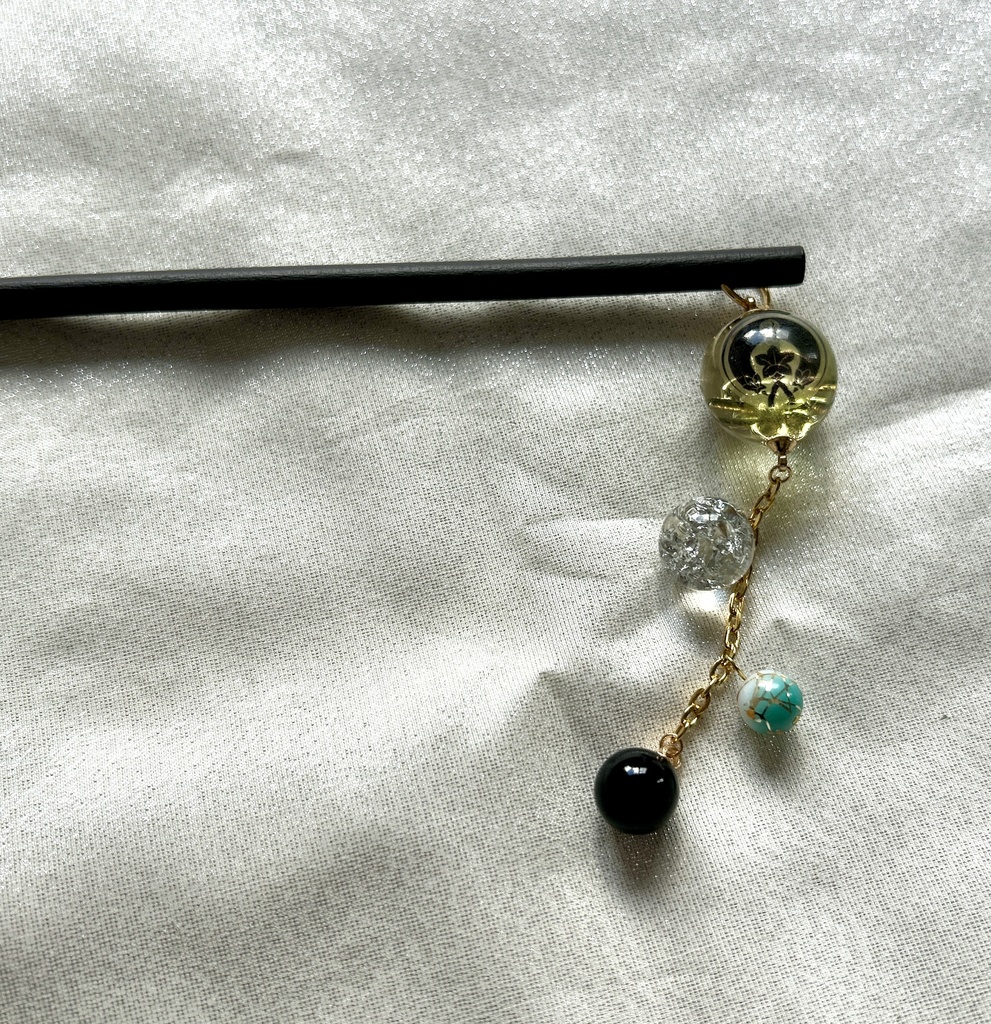 刀紋入り レジン製かんざし