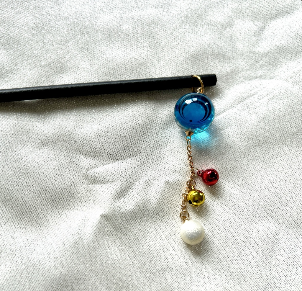 刀紋入り レジン製かんざし