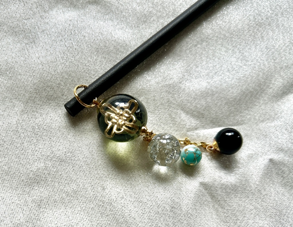 刀紋入り レジン製かんざし