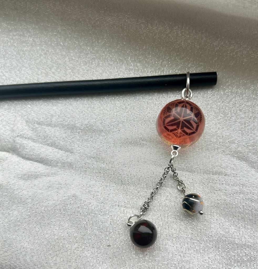 刀紋入り レジン製かんざし2